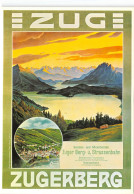 Zug Zugerberg  1908  WERBUNG Plakat - Plakatsammlung Kunstgewerbeausstellung Zürich - Zug