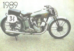 Pocket Calendar, Antitique Automobile Club Of Latvia, Old Motorbike BSA, 1989 - Small : 1981-90