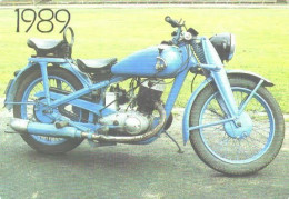 Pocket Calendar, Antitique Automobile Club Of Latvia, Old Motorbike, 1989 - Small : 1981-90