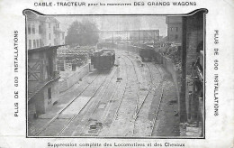 BELGIQUE -  MARIUS MARTEL INGENIEUR CIVIL - CABLE- TRACTEUR POUR LES MANOEUVRES DES GRANDS WAGONS - VOIR LE VERSO - Public Transport (surface)