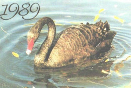 Pocket Calendar, Swimming Swan, 1989 - Small : 1981-90