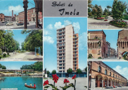 CARTOLINA  IMOLA,EMILIA ROMAGNA-SALUTI DA IMOLA-STORIA,MEMORIA,CULTURA,RELIGIONE,IMPERO,BELLA ITALIA,VIAGGIATA 1967 - Imola