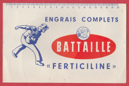 Basécles - Engrais Battaille " Ferticiline " ... Joli Buvard Publicitaire  ( Voir Verso ) - Belöil