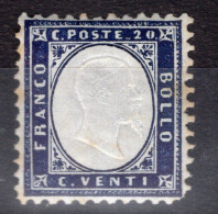 Regno D'Italia (1862) - 20 Centesimi Indaco ** - Neufs