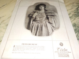 ANCIENNE PUBLICITE PERLES   TECLA 1924 - Other & Unclassified