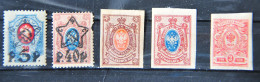 RUSSIE 1917/1923 - Petit Lot De 5 Timbres Oblitérés - - Gebruikt