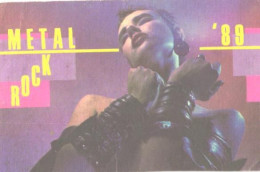 Delcampe - Pocket Calendar, Estonia:Metal Rock 1989, 1989 - Petit Format : 1981-90