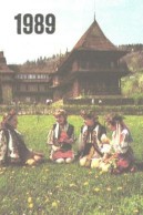 Pocket Calendar, Ukraine, Kids Wearing National Costumes, 1989 - Small : 1981-90