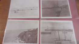 Photo Ancienne Snapshot -  LOT DE 4 ROYAN 1932 PLAGE PORT .. - Royan