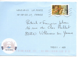 CURIOSITE / FRANCE 2023  TM5011 / 489 // TEST AUTOMATISATION // Timbre RENOIR YT 3869 - Storia Postale