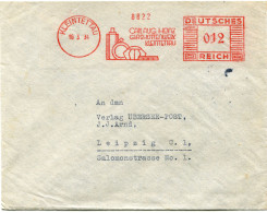 ALLEMAGNE LETTRE AVEC OBLITERATION MECANIQUE DEPART KLEINTETTAU 16-3-34 POUR L'ALLEMAGNE - Vidrios Y Vitrales