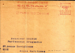 Lettre  EMA Havas B  1936  Eaux De Cologne  CHERAMY Parfum  Metier  A 22/42 - Usines & Industries