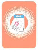 Pocket Calendar, Russia:All-Union Population Census Begins, Orange, 1989 - Small : 1981-90