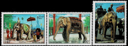 LAOS 1994 Mi 1432-1434 ELEPHANT CEREMONY MINT STAMPS ** - Laos