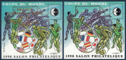 LOT De 2 BLOCS CNEP NEUF ** LUXE N°26 & 27 COUPE DU MONDE FOOTBALL 1998 FRANCE VAINQUEUR DU BRÉSIL - CNEP