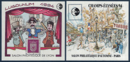 LOT De 2 BLOCS CNEP NEUF ** LUXE N°18 & 19 SALON PHILATÉLIQUE LYON LUGNUDUM GUIGNOL 1994 CHAMPS ÉLYSÉES - CNEP