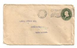 Enveloppe Cover 1907 Wall Street New York USA Vers Tamatave Toamasina  Madagascar - 1901-20