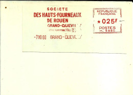 Lettre  EMA Havas M 1960 Societe Hauts Fourneaux Rouen Metal Metier, 76 Grand Quevilly  A22/49 - Usines & Industries