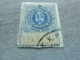 Autriche - Empire - Zwei  Kreuzer - 15 Kr - Dentelé - Multicolore - Oblitéré - Année 1883 - - Revenue Stamps