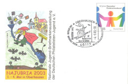 624  Sorcière, Chauve Souris: PAP + Oblit. Temp. 2003 - Witch, Bat, Spider On Stationery Cover And Pictorial Cancel - Murciélagos