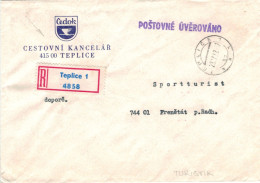 Reko Teplice 1992 Porto Bezahlt Cedok Cestovni Kancelar - Lettres & Documents