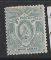 Uganda   1898 SG  87   3anna  Pale Grey  Mounted Mint - Uganda (...-1962)