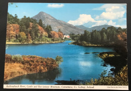 Ballinahinch River, Castle And Ben Lettery Mountain, Connemara - 1981 Timbrée - Galway