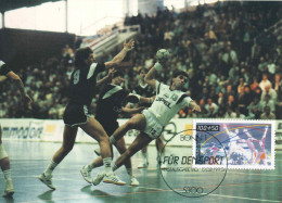 718  Handball: Carte Maximum 1er Jour D'Allemagne, 1990 -  Handball Maximum Card From Germany With FDCancel - Hand-Ball