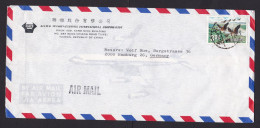Taiwan: Airmail Cover To Germany, 1 Stamp, Goose Bird, Animal (minor Discolouring At Back) - Brieven En Documenten