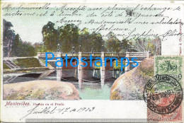 212118 URUGUAY MONTEVIDEO BRIDGE PUENTE EN EL PRADO CIRCULATED TO FRANCE POSTAL POSTCARD - Uruguay