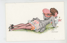 Illustrateur MAURICE PEPIN - Jolie Carte Fantaisie Coquine Femme Allongée Montrant Son Derrière - PORTE BONHEUR SÉRIE 23 - Pepin