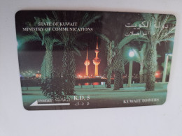 KUWAIT  GPT CARD/MAGNETIC/   9KWTA    KUWAIT TOWERS    / KWT 19   KD 5     Fine Used Card  ** 14980** - Koweït