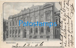 212122 URUGUAY MONTEVIDEO BUILDING ATENEO CIRCULATED TO PERU POSTAL POSTCARD - Uruguay