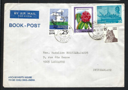 INDE P.A. Ca. 1970-80: LSC De Shillong Pour Lausanne (VD,Suisse) - Airmail