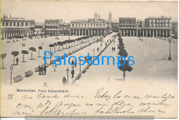 212125 URUGUAY MONTEVIDEO SQUARE PLAZA INDEPENDENCIA CIRCULATED TO ARGENTINA POSTAL POSTCARD - Uruguay