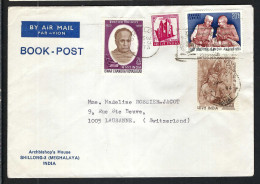 INDE P.A. Ca. 1970-80: LSC De Shillong Pour Lausanne (VD,Suisse) - Poste Aérienne