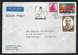 INDE P.A. Ca. 1970-80: LSC De Shillong Pour Lausanne (VD,Suisse) - Posta Aerea