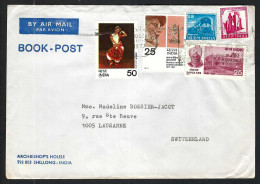 INDE P.A. Ca. 1970-80: LSC De Shillong Pour Lausanne (VD,Suisse) - Poste Aérienne