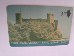 OMAN /GPT     OMN18  FORT JELALI   / 90 OMNA      RO 3.000       Nice Used Card    **14982** - Oman