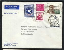 INDE P.A. Ca. 1970-80: LSC De Shillong Pour Lausanne (VD,Suisse) - Luchtpost