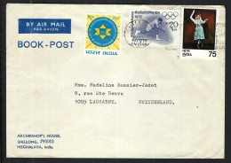 INDE P.A. Ca. 1970-80: LSC De Shillong Pour Lausanne (VD,Suisse) - Corréo Aéreo