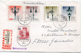 BERLIN LETTRE RECOMMANDEE DEPART HEILBRONN 11-2-80 POUR LA FRANCE - Verres & Vitraux