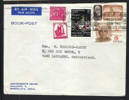 INDE P.A. Ca. 1970-80: LSC De Shillong Pour Lausanne (VD,Suisse) - Corréo Aéreo