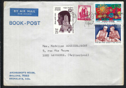 INDE P.A. Ca. 1970-80: LSC De Shillong Pour Lausanne (VD,Suisse) - Luchtpost