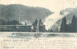 CPA Suisse > NE Neuchâtel Passage Du Régional Aux Frêtes Cachet Brenets 1902 Train Chemin De Fer - Les Brenets