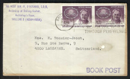 INDE P.A. Ca. 1970-80: LSC De Shillong Pour Lausanne (VD,Suisse) - Corréo Aéreo