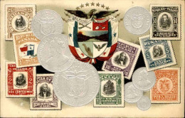 PHILATÉLIE - Carte Postale Représentant Des Timbres Poste Et Monnaies Du Panama - L 146537 - Timbres (représentations)