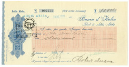 10000 LIRE ASSEGNO BANCA D'ITALIA FILALE ADDIS ABEBA MOD. ROSSO 08/08/1939 SUP - Italienisch Ostafrika