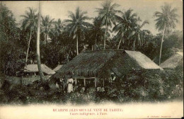 POLYNÉSIE - Carte Postale De Huahine - Îles Sous Le Vent - Cases Indigènes à Fare - L 146542 - Französisch-Polynesien