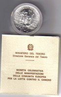 Italy Italia 500 Lire 1989 LOTTA CONTRO IL CANCRO Fdc - Nieuwe Sets & Proefsets